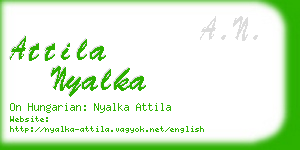 attila nyalka business card